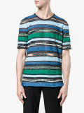 towelling stripe t-shirt 