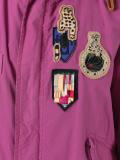 multi patch hooded coat