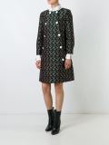 geometric jacquard coat