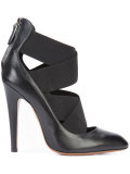 elasticated crossover strap pumps