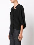tie neck blouse