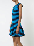 striped flared dress