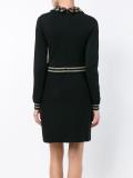 sequinned star collar knit dress