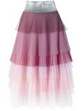 layered pleated skirt