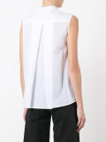 pleated front buttoned blouse