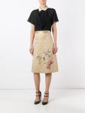 embroidered brocade skirt