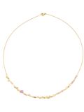 'Rock-fall Pin Peach Sapphire Story'项链