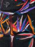 leaves print stretch jeans