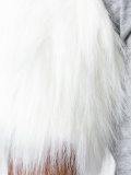 fur sleeve T-shirt 