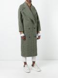 plaid double breasted coat