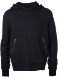 raw edge hoodie