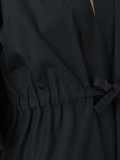 split neck elasticated trim dress