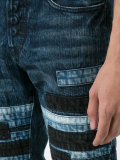 striped slim-fit jeans