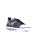 bird patches denim sneakers