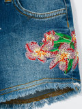 embellished denim shorts 