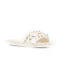 ruched flat sandals