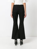 flared cropped trousers