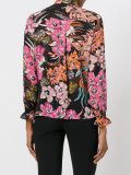 printed ruffle trim shirt 