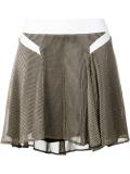 pleated asymmetric skirt