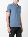 striped trim polo shirt
