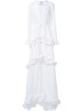 twist ruffle drawstring dress
