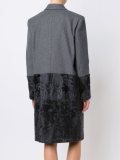 buttoned mid-length coat