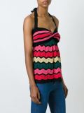 zigzag knitted halterneck top