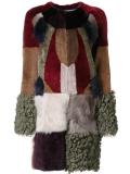 patchwork fur coat 