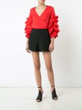ruffled sleeve blouse