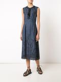 embroidered denim dress