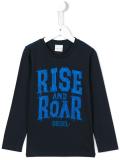 rise and roar print T-shirt