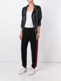 stripe appliqué track pants