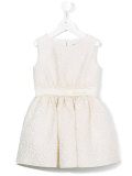 belted jacquard dress