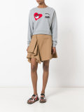 wink patches cropped sweatshirt