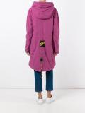 multi patch hooded coat