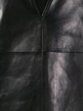 V-neck leather T-shirt