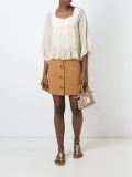 sheer frill trim blouse