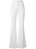 flared high-waisted trousers