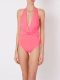 halter neck ruched swimsuit