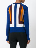 intarsia geometric jumper