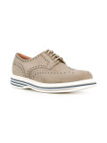 striped heel derby shoes