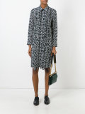 geometric print shirt dress