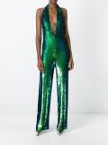 sequined halterneck jumpsuit