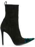 crushed velvet ankle boots