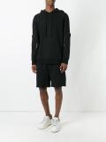 numbers print sweat shorts