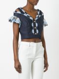 guipure trim crop top