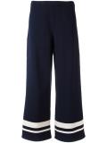 wide-legged striped trousers
