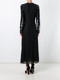 lace long flared dress