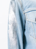 'woman' print denim jacket