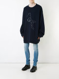 human figure print sweatshirt 